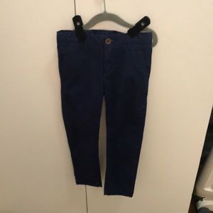 H&M navy pant, size 4-5, button and zip closure